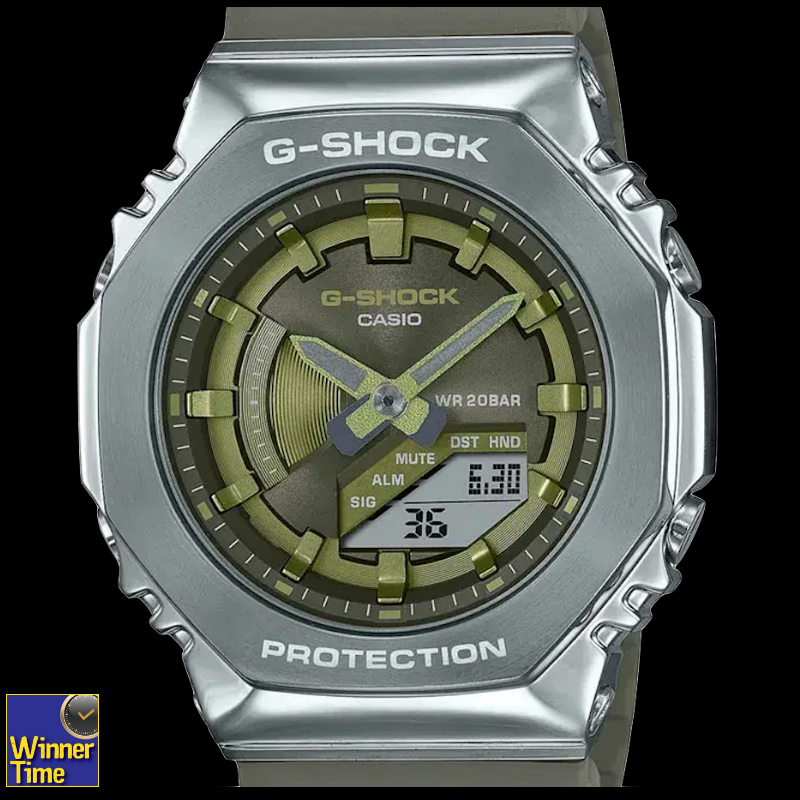 นาฬิกา CASIO G-SHOCK อะนาล็อก-ดิจิตอล ซีรีส์ 2100 METAL COVERED รุ่น GM-S2100-3ADR