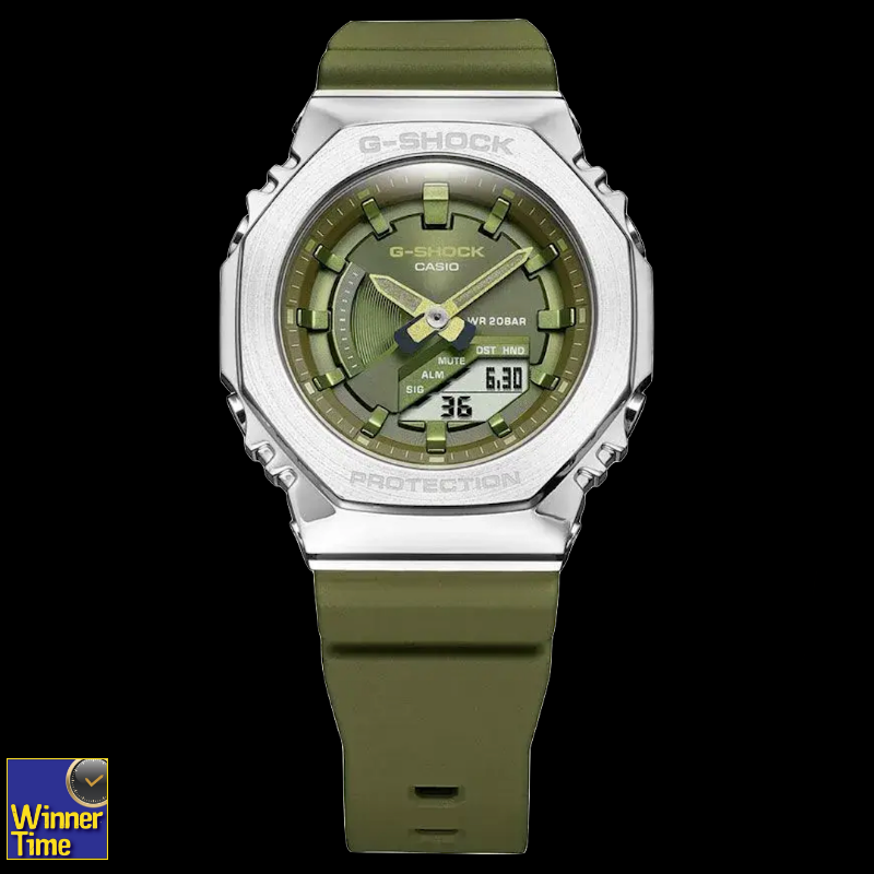 นาฬิกา CASIO G-SHOCK อะนาล็อก-ดิจิตอล ซีรีส์ 2100 METAL COVERED รุ่น GM-S2100-3ADR