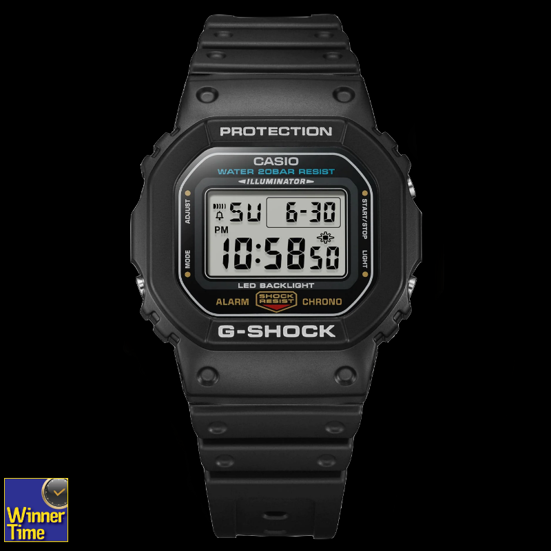 นาฬิกา CASIO G-SHOCK ดิจิตอล ซีรีส์ 5600 รุ่น DW-5600-1VDF