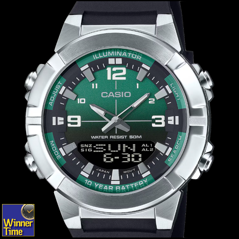นาฬิกา Casio ระบบผสมอะนาล็อก-ดิจิตอล รุ่น AMW-870A-3AVDF