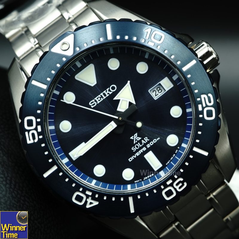 นาฬิกาข้อมือSEIKO Titanium Prospex Solar DIVER 200 M (MADE IN JAPAN) รุ่น SBDJ011J